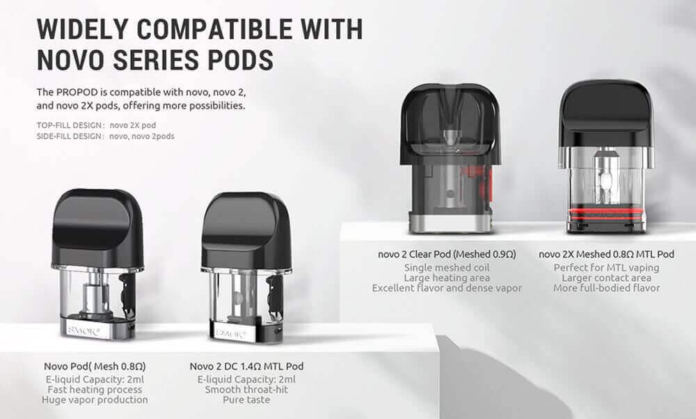 Smok Propod Uyumlu Kartuşlar Novo Serisi Kartuş Ailesi